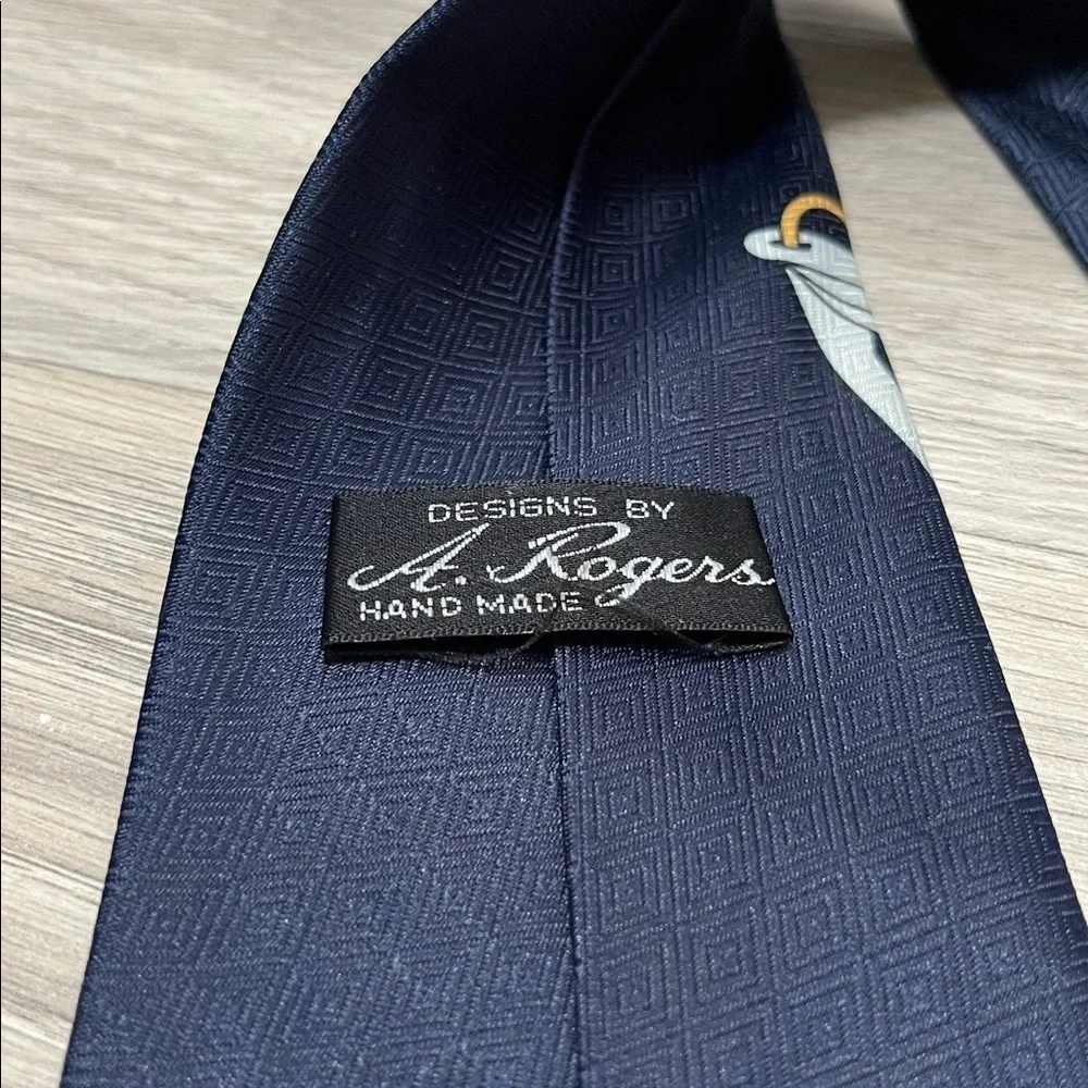 A. Roger’s The Chef 1997 Themed Black Tie with Kitchen Utensils Navy Blue Formal
